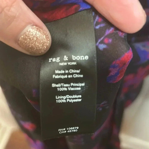 Rag & Bone - Mallory slip EUC long spaghetti strap dress adjustable strap floral - Picture 7 of 13